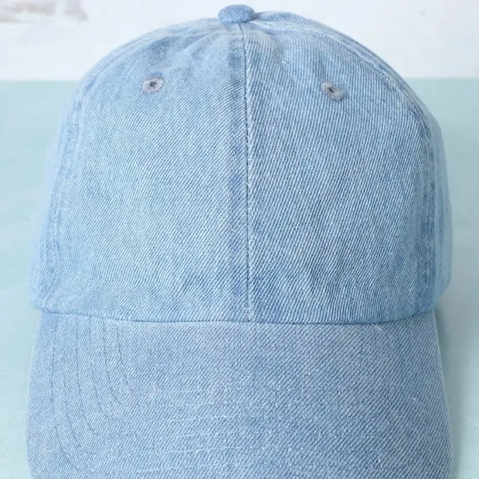 Fashion City Plain Baseball Cap | Light Denim
