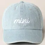 Fashion City Embroidery Baseball Cap | Mini Light Denim