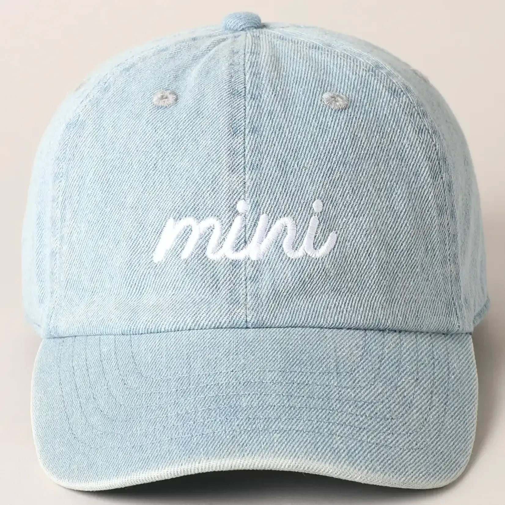 Fashion City Embroidery Baseball Cap | Mini Light Denim