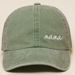 Fashion City Embroidery Baseball Cap | Mama Side Text Sage