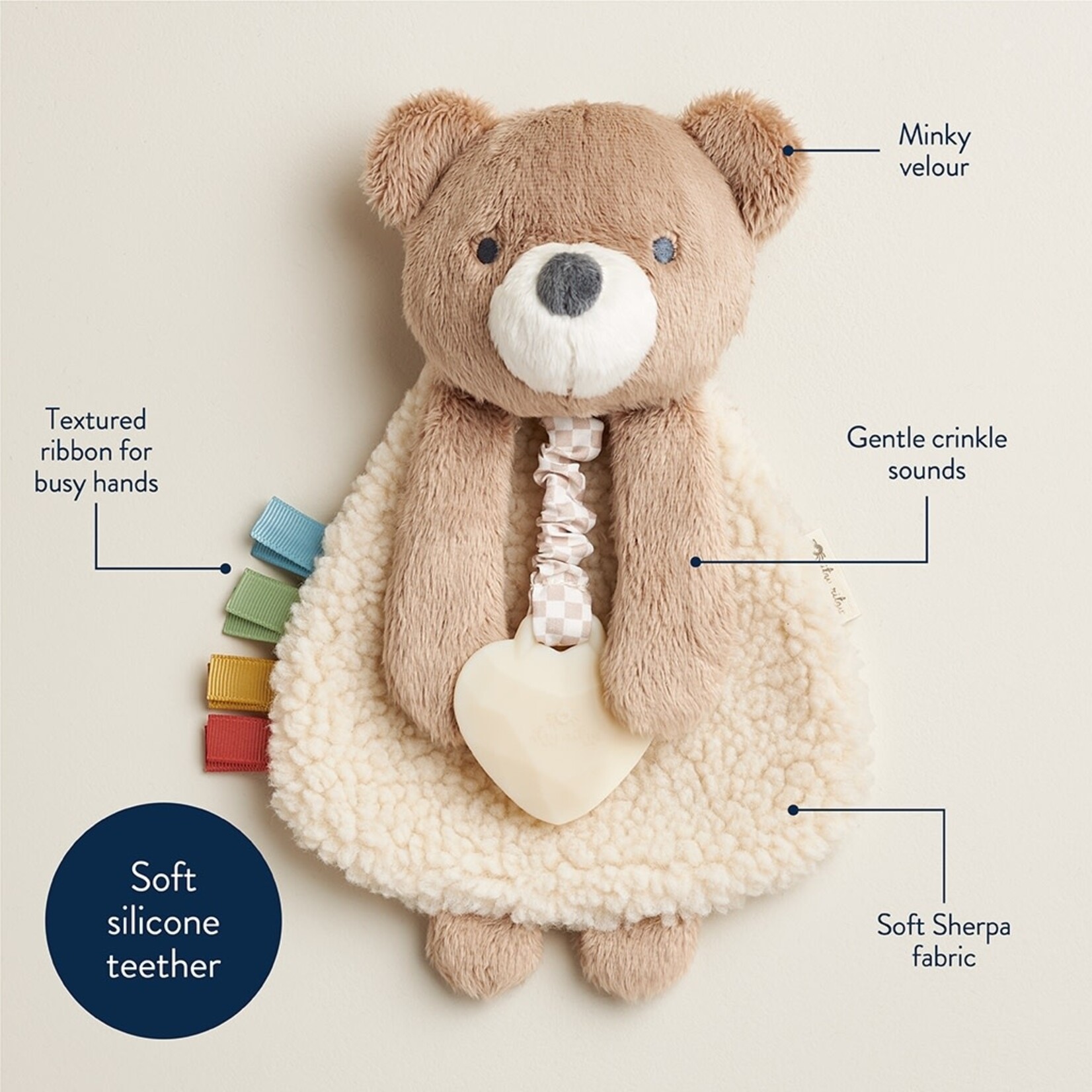 Itzy Ritzy Lovey Plush and Teether Toy | Theo Bear