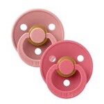 BIBS USA Size 2 Pacifier 2 PK Dusty Pink/Coral