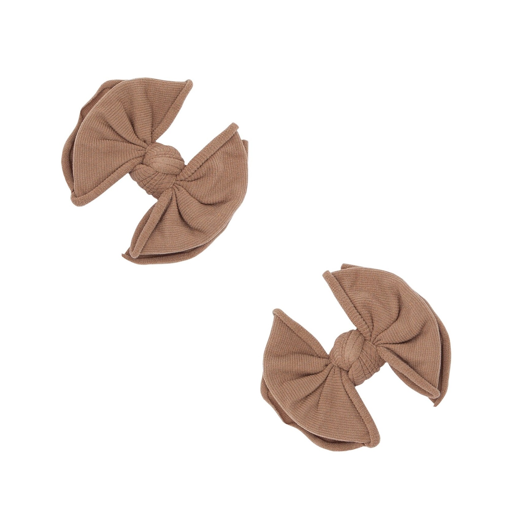 Baby Bling Bows 2PK Baby FAB Clips: Latte