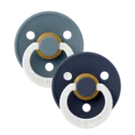 BIBS USA Size 2 GLOW Pacifier 2 PK Deep Space/Petrol