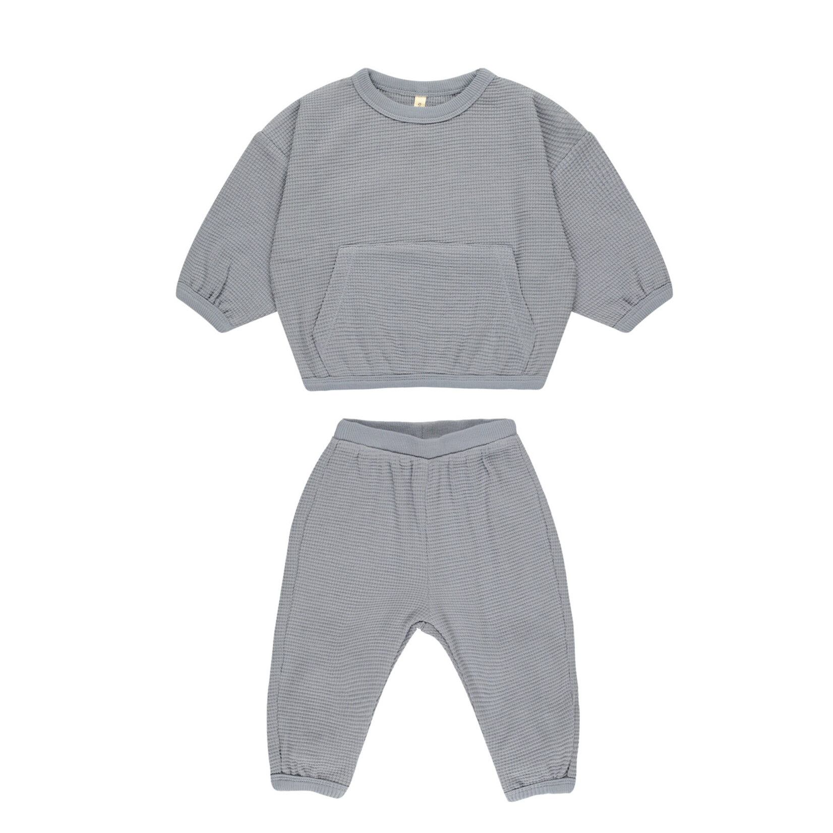 Quincy Mae Waffle Slouch Set | Blue