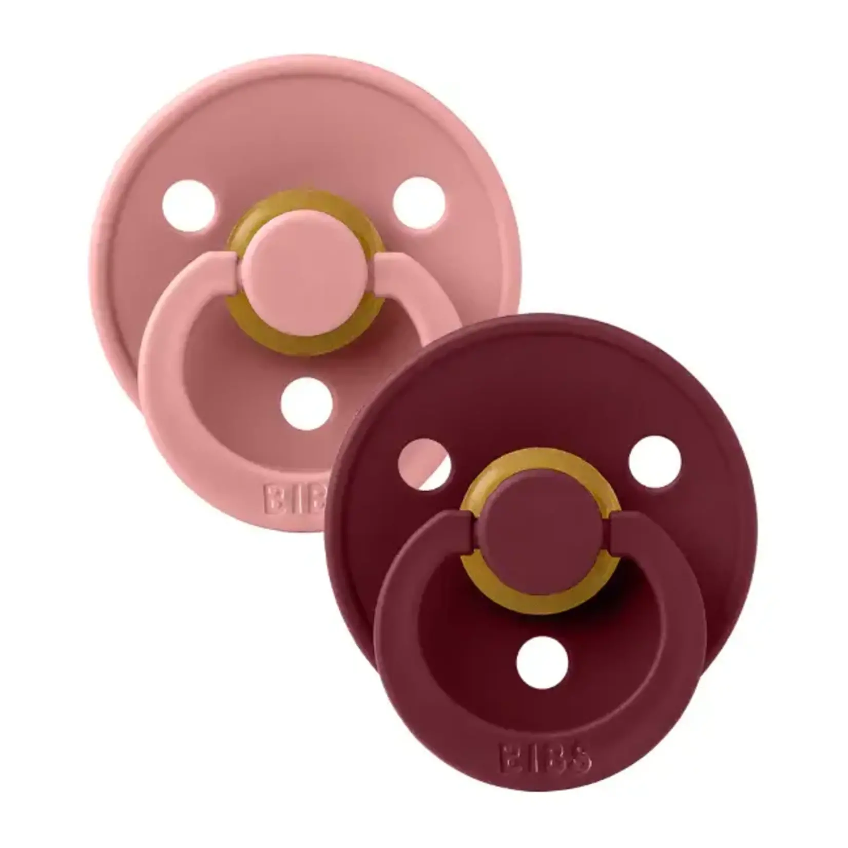 BIBS USA Size 1 Pacifier 2 PK Dusty Pink/Elderberry