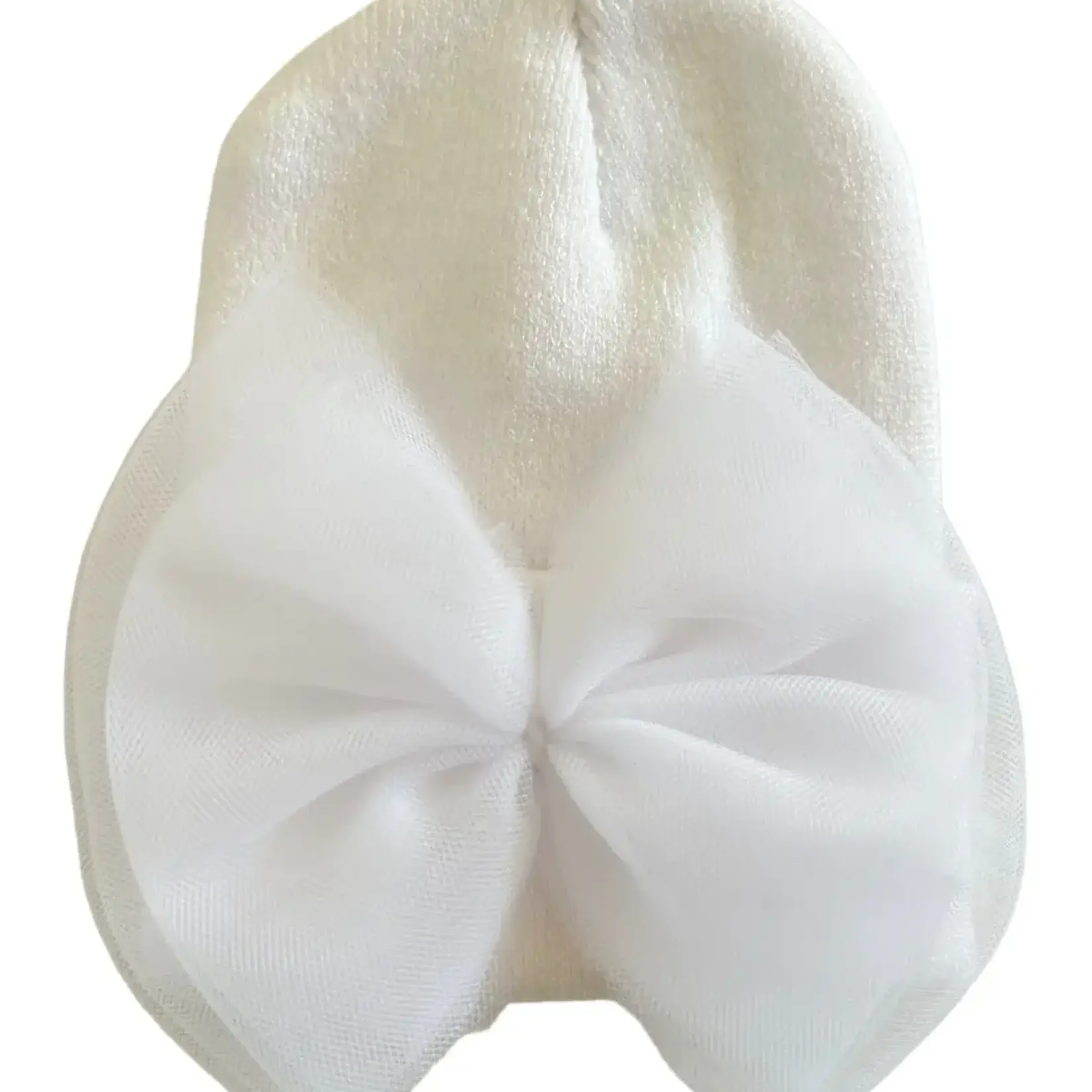 Baby's First Hat BFH | White Tulle Bow