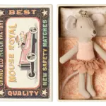 Maileg Princess Mouse, Little Sister in Matchbox