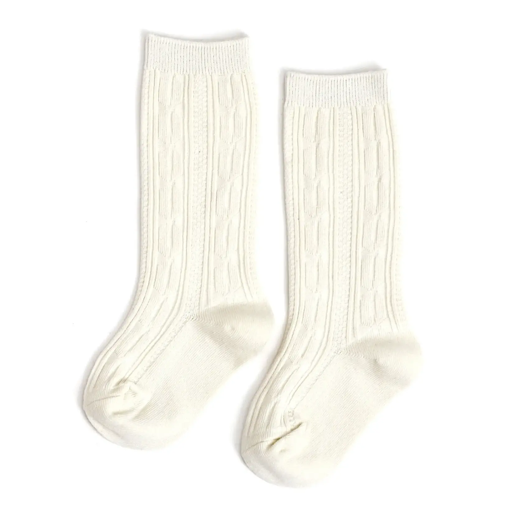 Little Stocking Co. Cable Knit Knee High Socks | Ivory