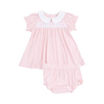 Angel Dear Smocked Dress + Ruffle Bloomer | Pink