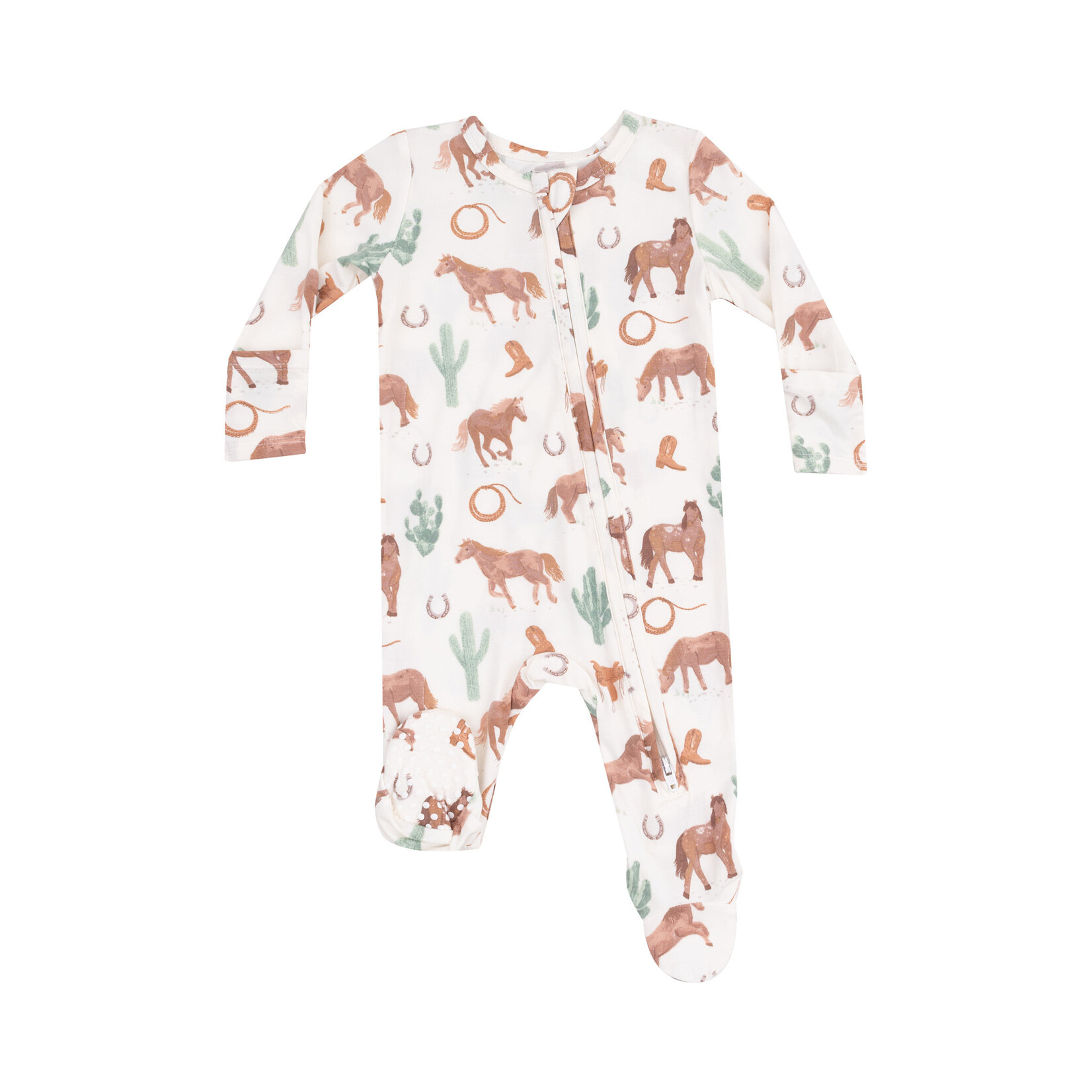 Angel Dear Zipper Footie | Western Horses
