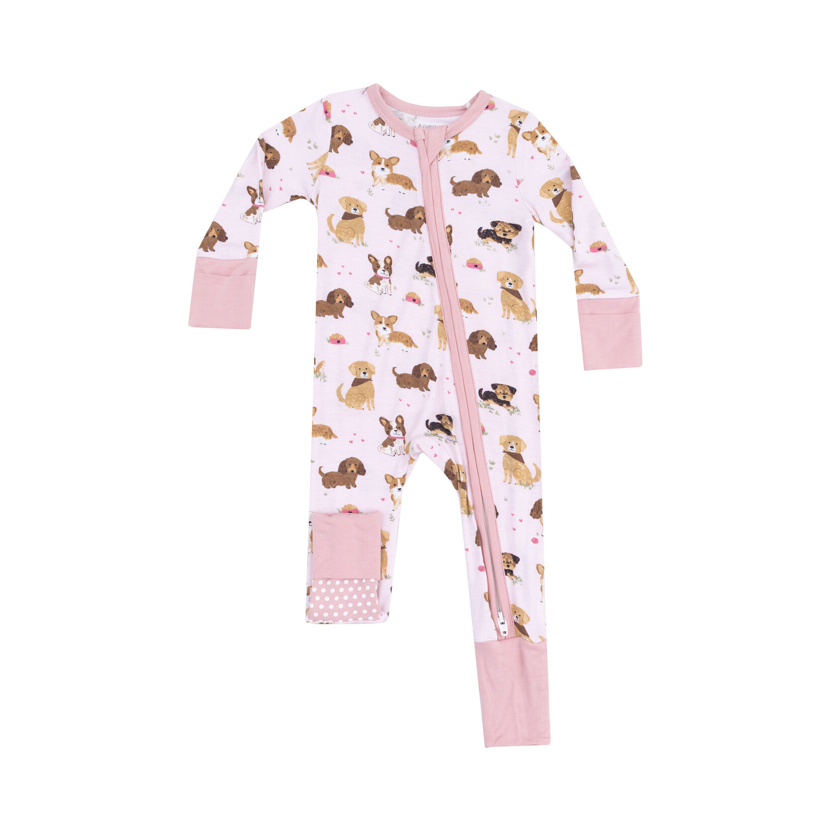 Angel Dear Zipper Romper | BF Dogs Pink