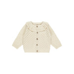 Quincy Mae Ruﬄe Collar Cardigan Toddler | Natural