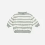 Quincy Mae Relaxed Sweatshirt Toddler | Sage Stripe