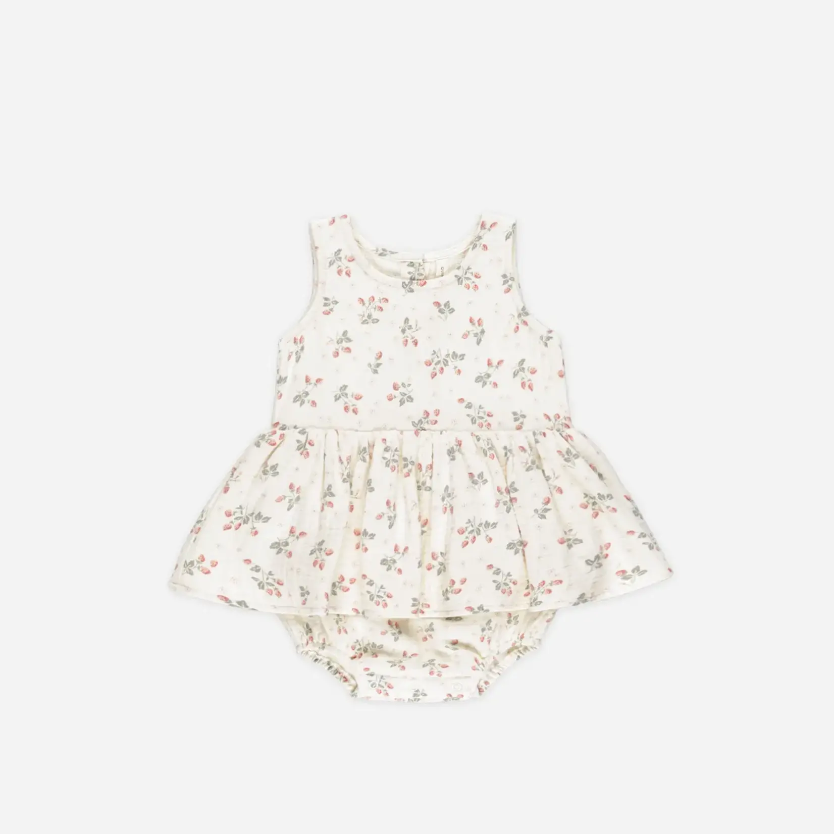 Quincy Mae Skirted Tank Romper | Strawberries