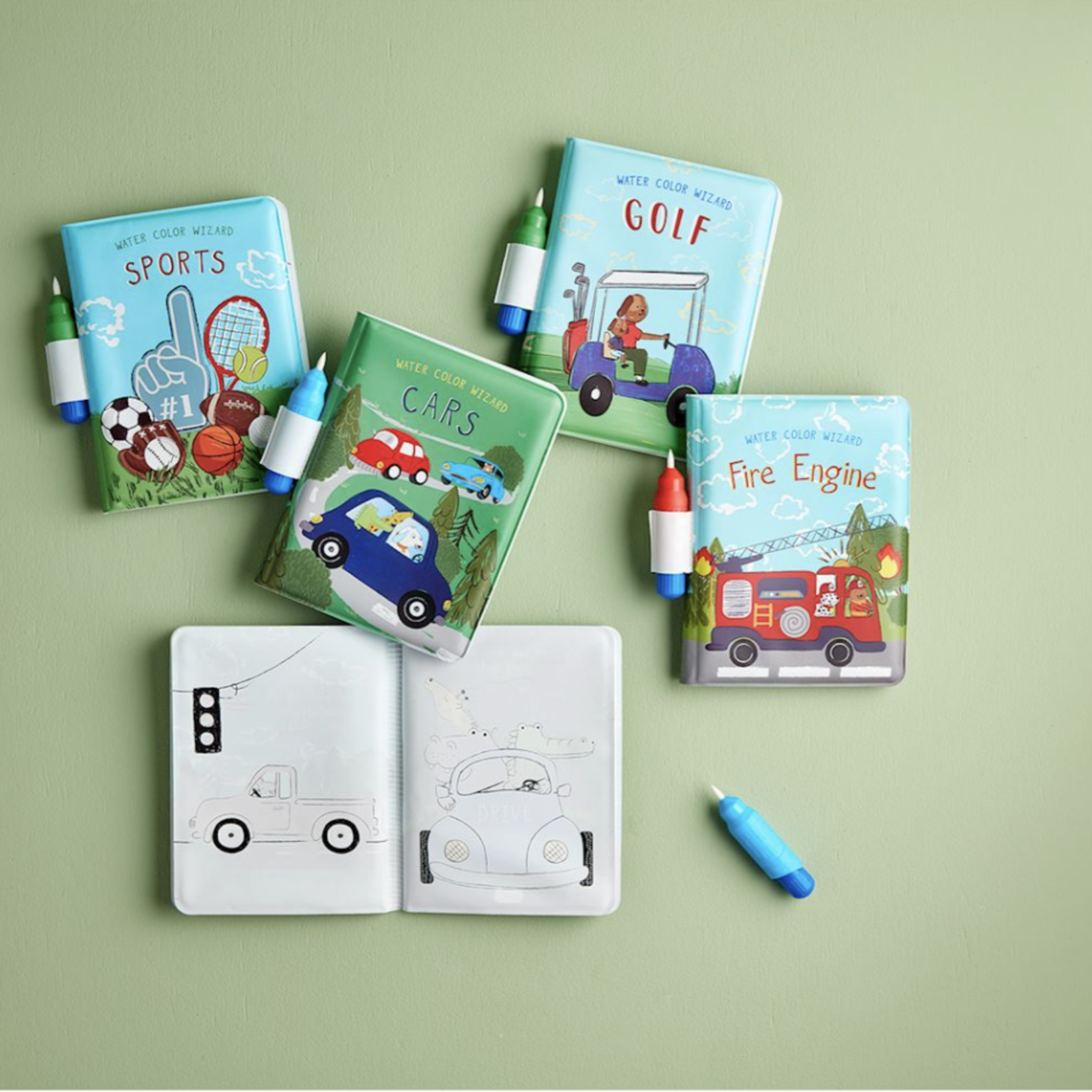 Mud Pie Water Coloring Book - Fire Truck