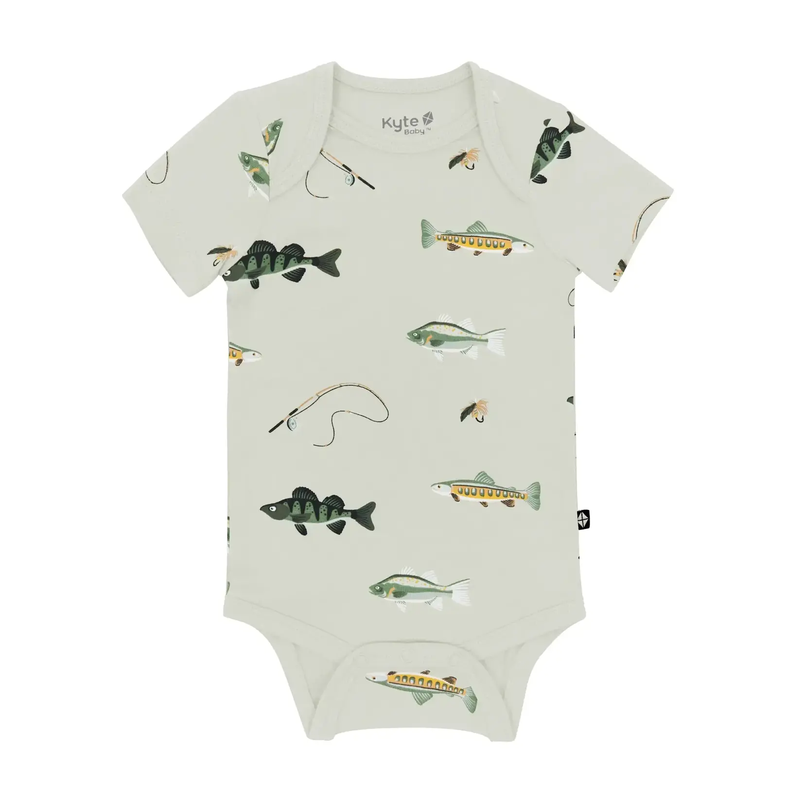 Kyte Baby Short Sleeve Bodysuit in Fishing