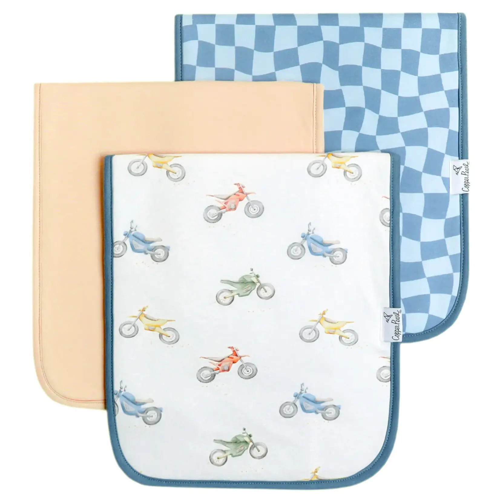 Copper Pearl Premium Burp Cloths - Ryder