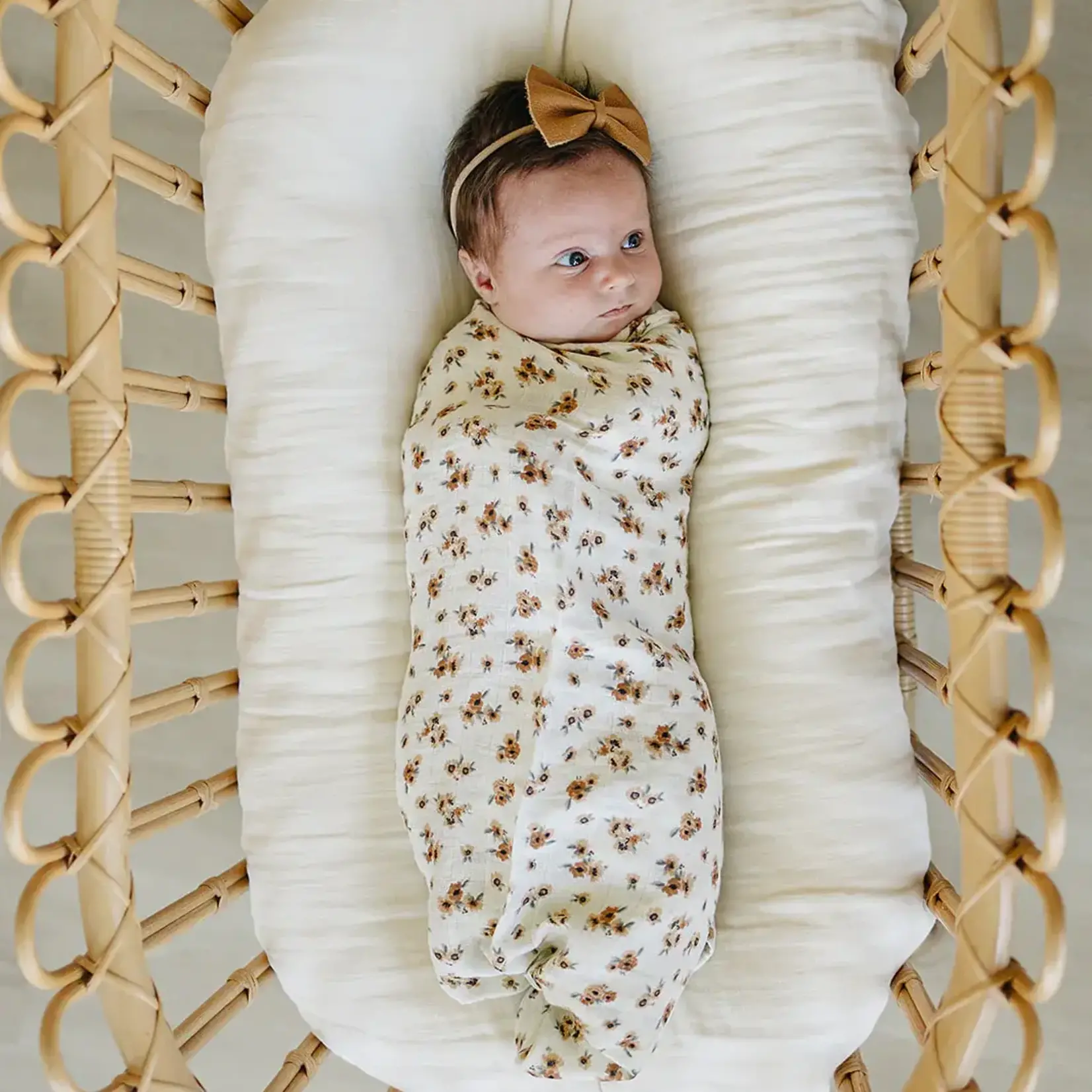 Mebie Baby Muslin Swaddle - Autumn Bloom