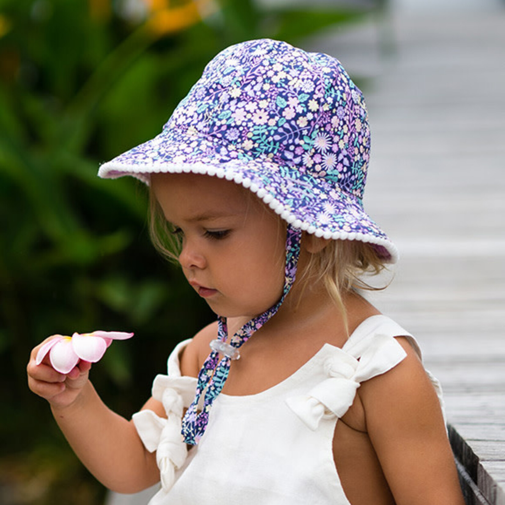 Millymook and Dozer Baby Girls Floppy Sun Hat | Tilly Navy