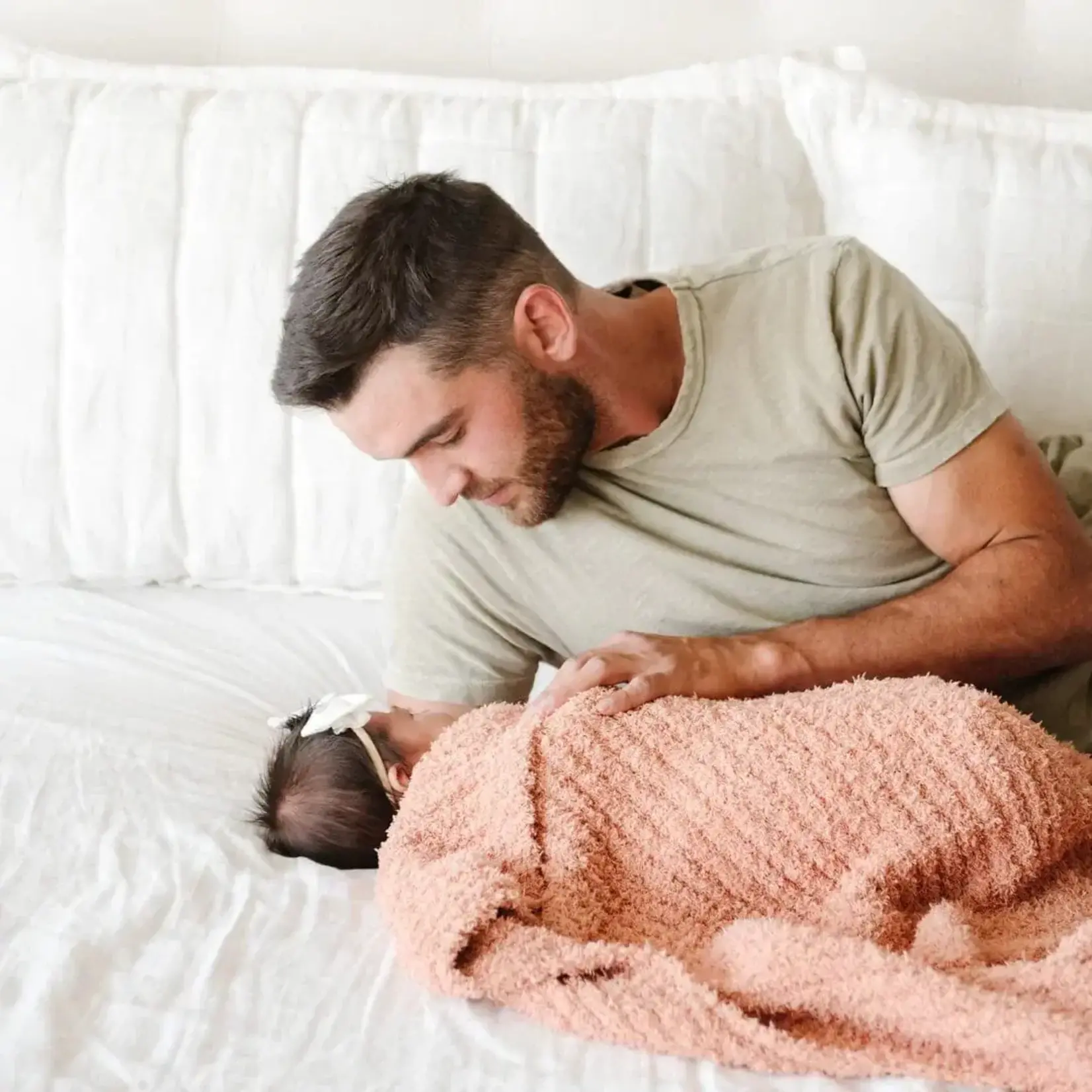 Saranoni Receiving Blanket Ribbed Bamboni  | Sun-Kissed