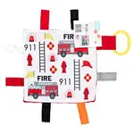 Baby Jack and Co. Firetruck Crinkle Tag Square 8"x8"