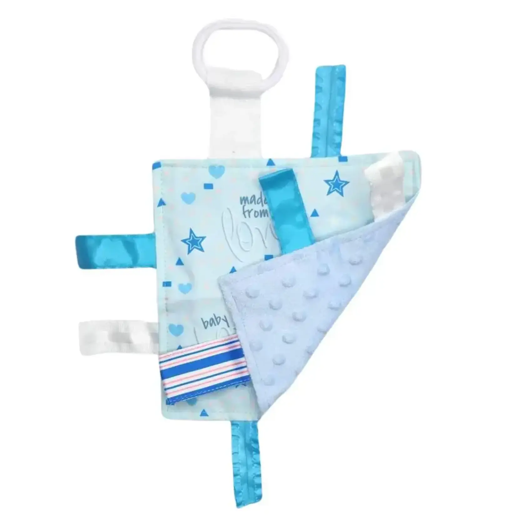 Baby Jack and Co. Baby Boy Newborn Hospital Blanket Blue Pink Tag Lovey Toy