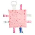 Baby Jack and Co. Baby Girl Newborn Hospital Blanket Blue Pink Tag Lovey Toy |