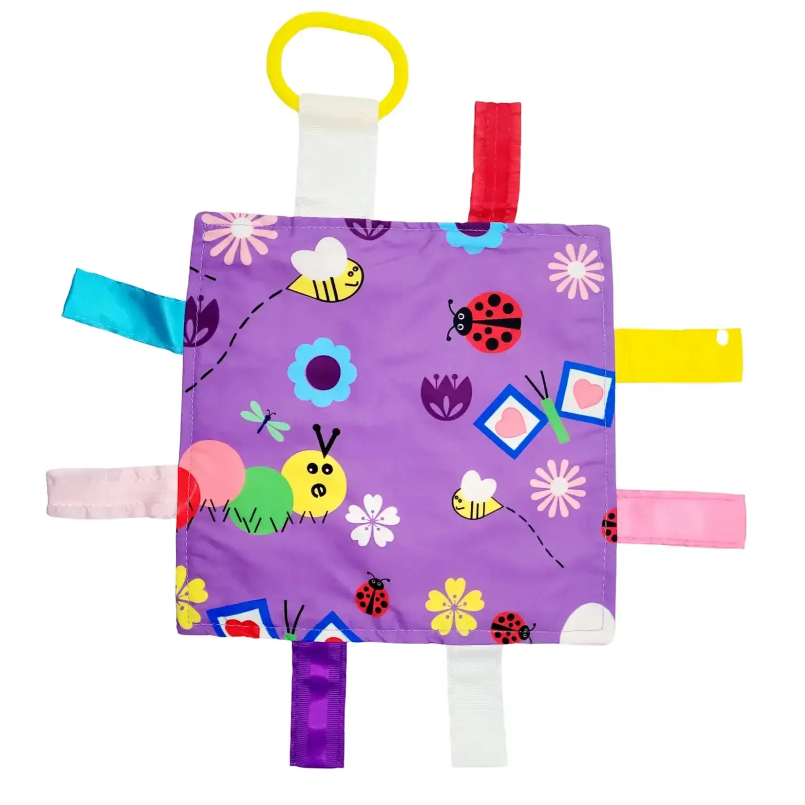 Baby Jack and Co. Garden Butterfly Bees Crinkle Tag Square Baby Toy 8"x 8"