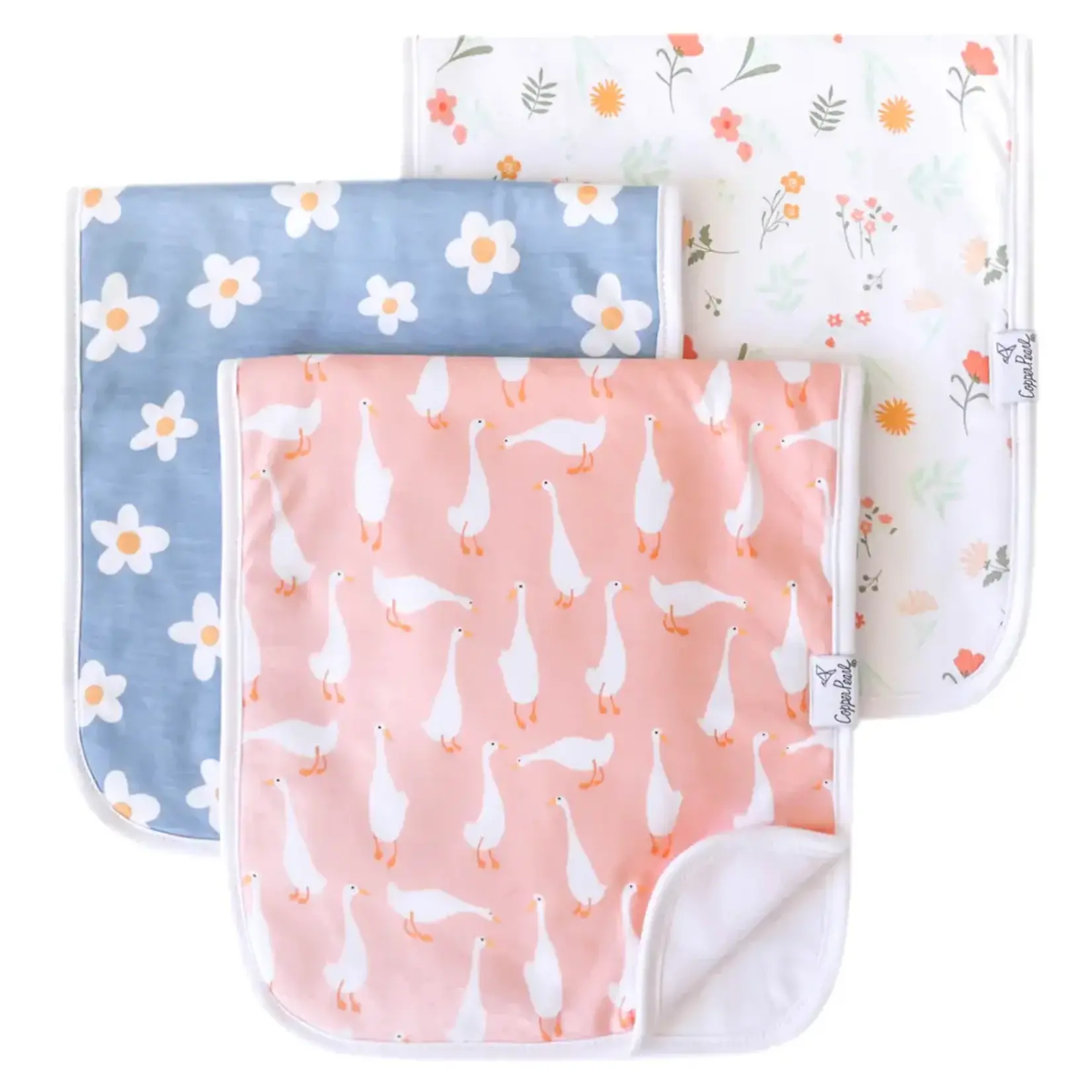 Copper Pearl Premium Burp Cloths - Goosie