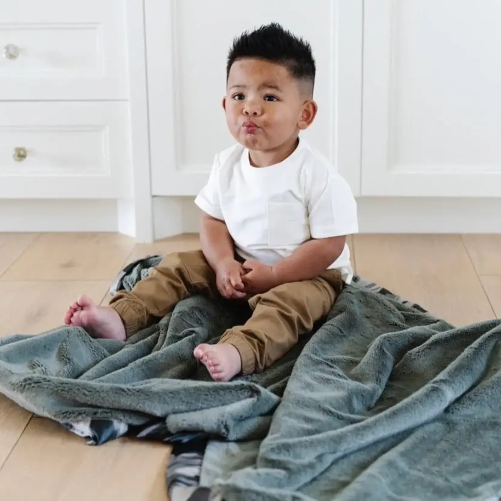 Saranoni Satin Border Receiving Blankets | Camo