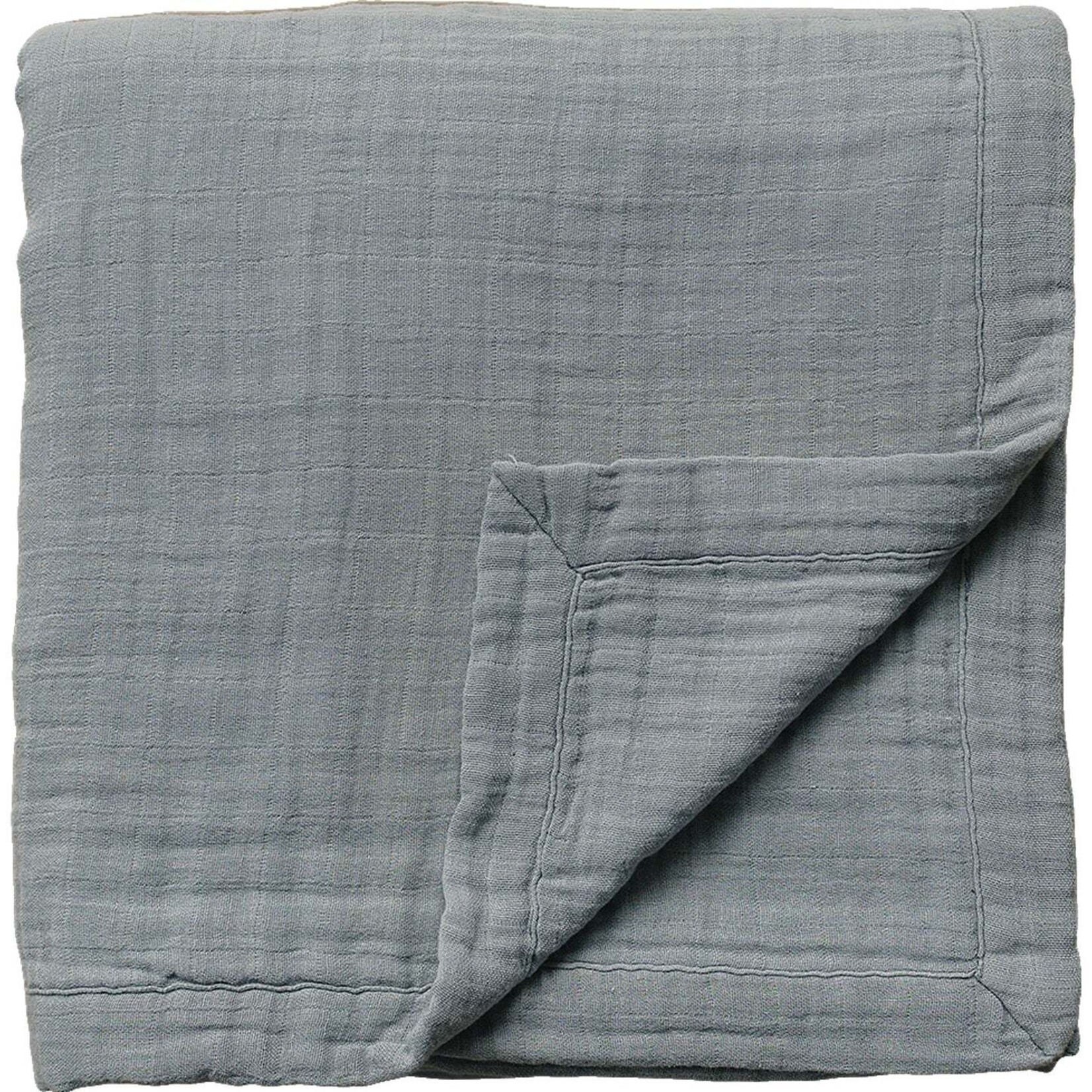 Mebie Baby Muslin Quilt - Dusty Blue