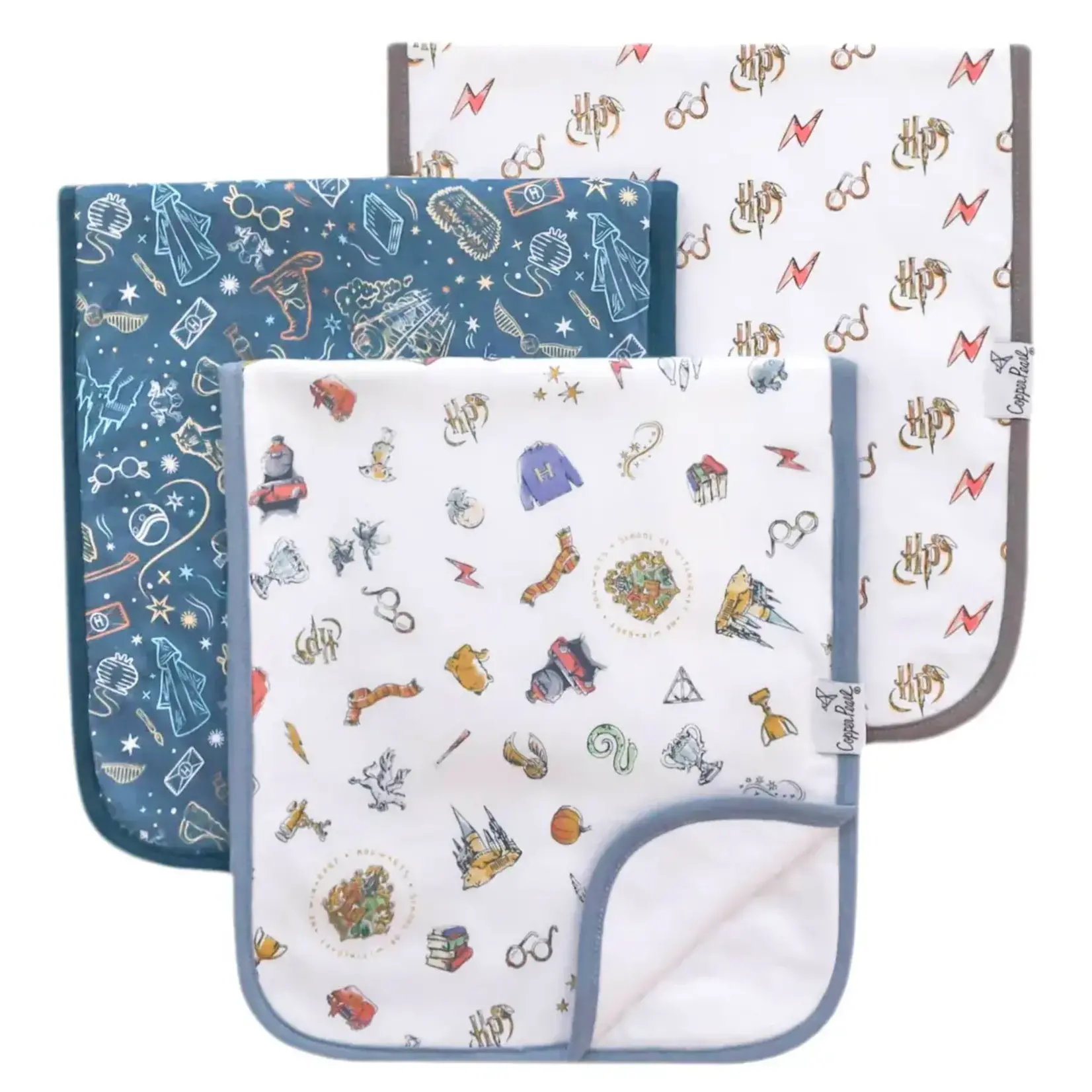 Copper Pearl Premium Burp Cloths - Wizarding World