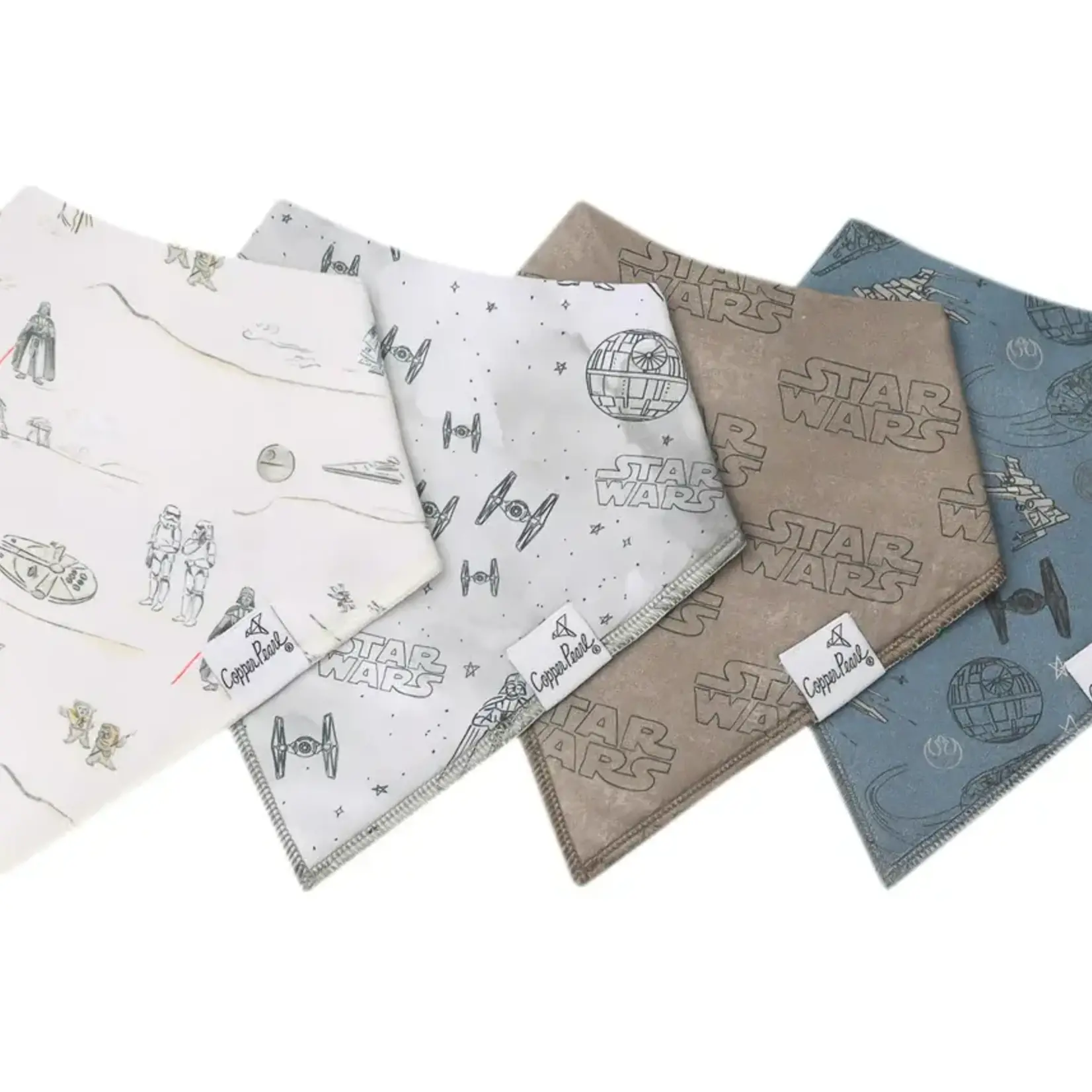 Copper Pearl Baby Bandana Bibs - Tatooine Star Wars Set - 4 pack