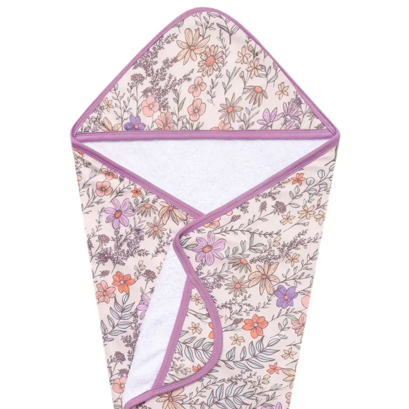 Copper Pearl Premium Baby Knit Hooded Towel - Flora