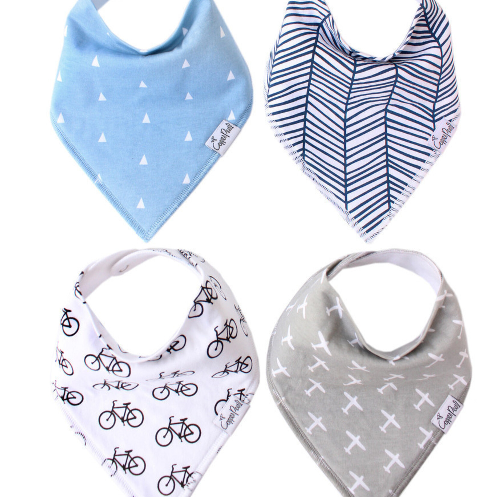 Copper Pearl Baby Bandana Bibs - Cruise Set - 4 pack