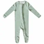 Copper Pearl Zipper Footie - Briar
