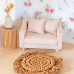 Macy Mae Dollhouse Designs Dollhouse Boho Fringe Round Rug | Brown