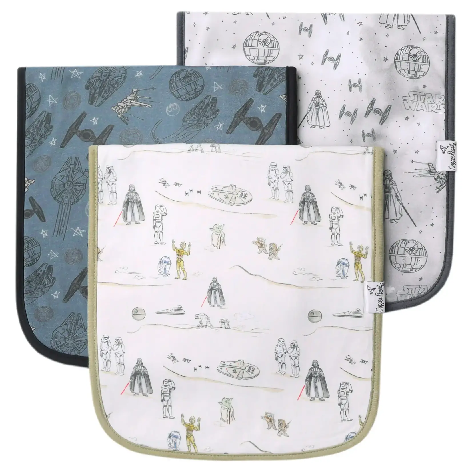 Copper Pearl Premium Burp Cloths - Tatooine Star Wars Set