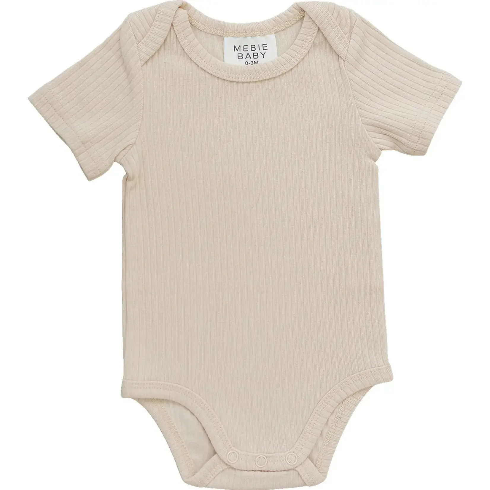 Mebie Baby Bodysuit | Cream Ribbed