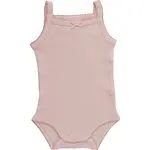 Mebie Baby Bodysuit | Pink Pointelle Tank