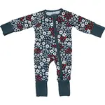 Mebie Baby Ribbed Bamboo Zipper - Americana Floral