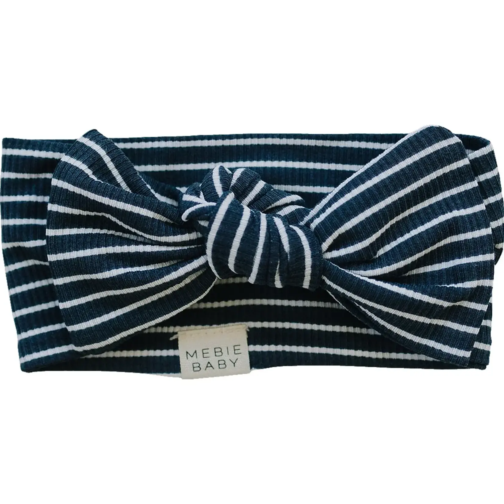 Mebie Baby Head Wrap | Navy Stripes