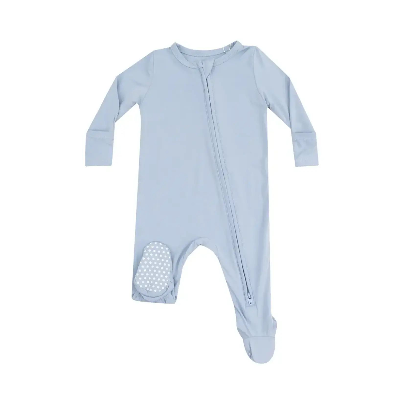 Angel Dear Zipper Footie | Light Blue Newborn