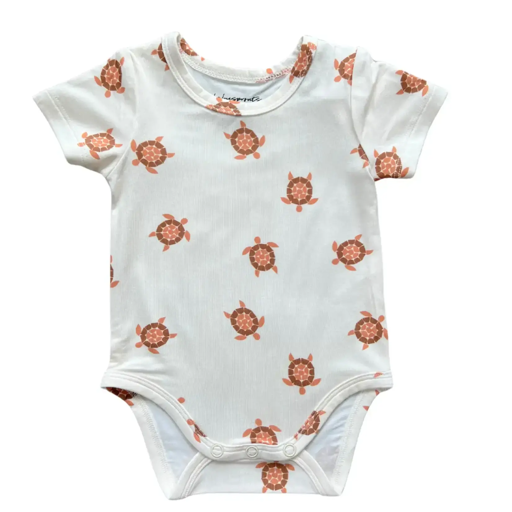 babysprouts clothing company Baby Boy SS Bamboo Bodysuit - Turtle