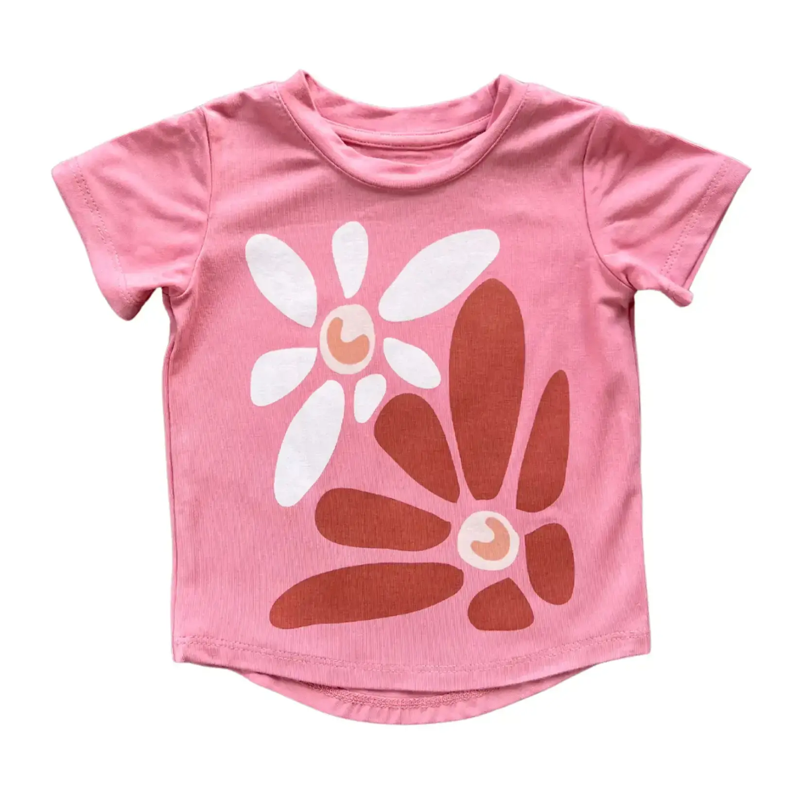 babysprouts clothing company Girl's  SS Bamboo Graphic Tee - Abstract Wildflower