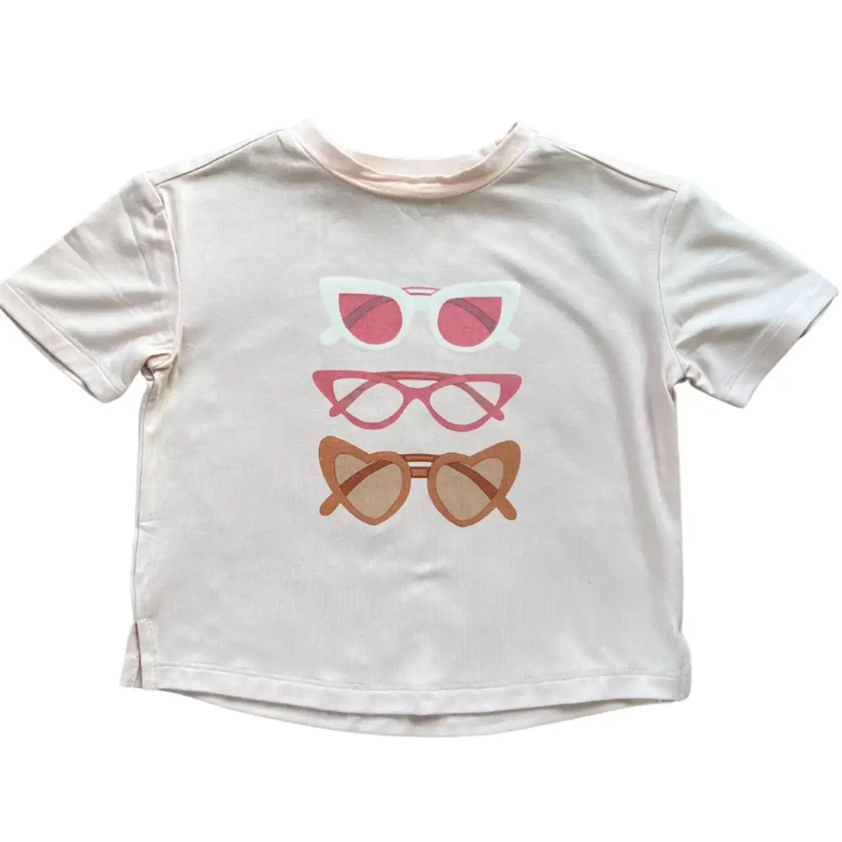 babysprouts clothing company Girl Boxy Bamboo Tee - Retro Shades