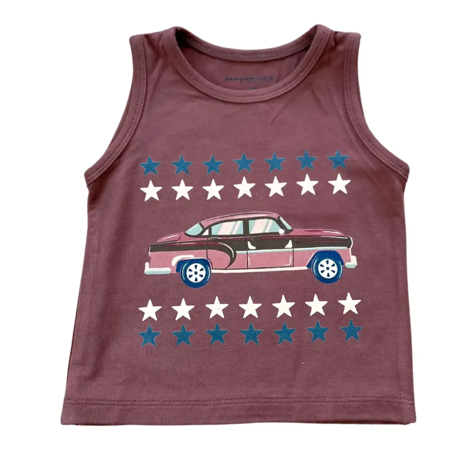 babysprouts clothing company Boys Bamboo Tank Top - Hot Rod