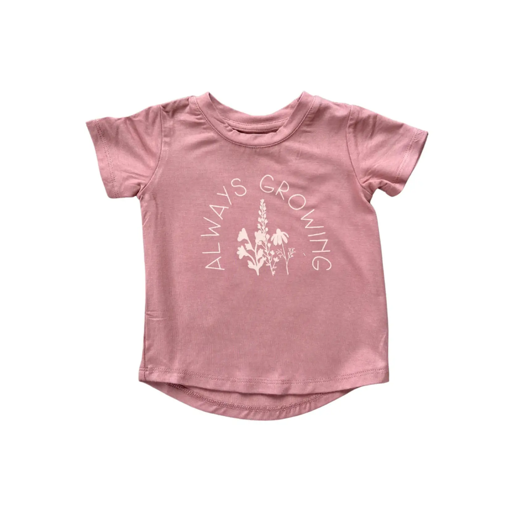 babysprouts clothing company Baby Girl SS Bamboo Tee - Always Growing