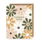 Kicks and Giggles Congrats Mama Flower Greeting Card